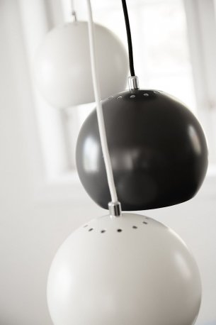 Лампа подвесная ball, 16хD18 см, черная матовая, черный шнур