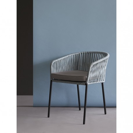 Стул reed, черный/серо-голубой