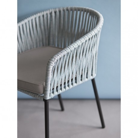 Стул reed, черный/серо-голубой