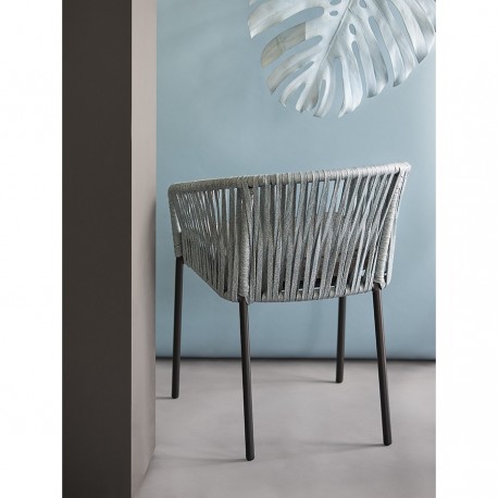 Стул reed, черный/серо-голубой