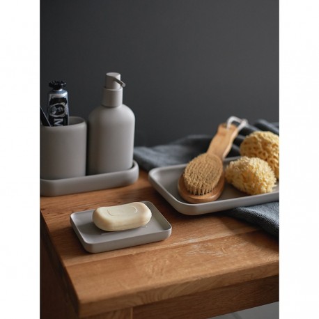 Мыльница slim, светло-серая