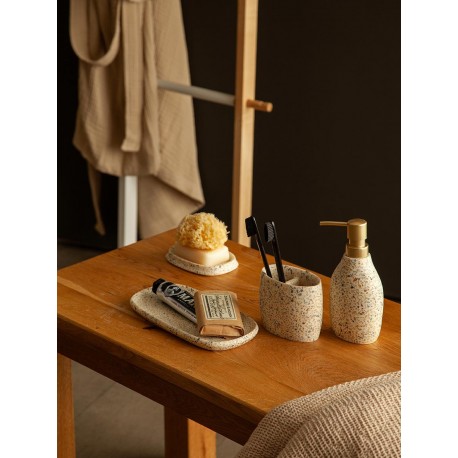 Стакан для зубных щеток mosaic, светло-бежевый