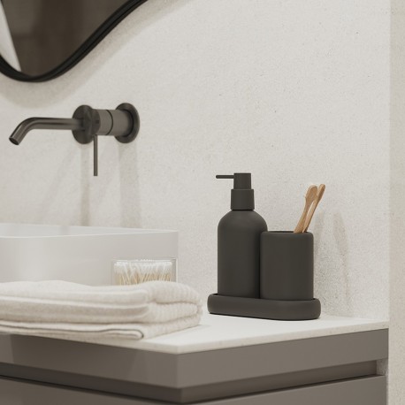 Стакан для зубных щеток slim, черный