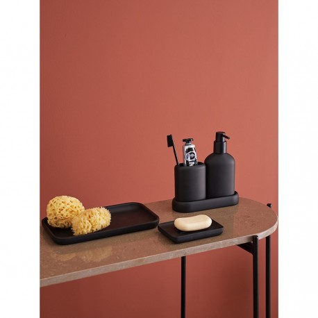 Стакан для зубных щеток slim, черный