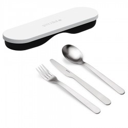 Набор столовых приборов в футляре on the go, белый, 3 шт.