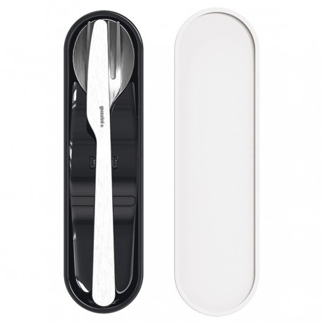 Набор столовых приборов в футляре on the go, белый, 3 шт.