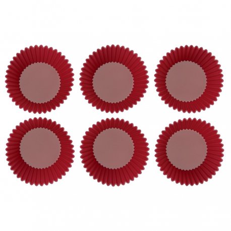 Набор силиконовых форм для приготовления кексов cupcake, 83 мл, 6 шт