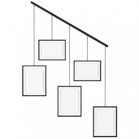 Панно для фотографий exhibit, черное, 5 эл.