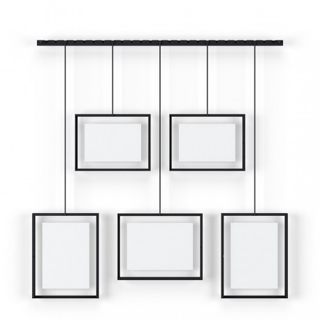 Панно для фотографий exhibit, черное, 5 эл.