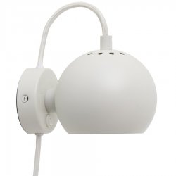 Лампа настенная ball, D12 см, белая матовая