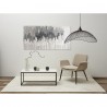 Панно декоративное с ручной росписью by feel, 140х70 см, черно-белое