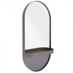 Зеркало oval, 30,5х60х10,5 см, коричневое