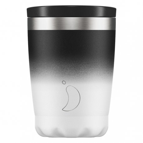 Термокружка coffee cup, 340 мл, черно-белая