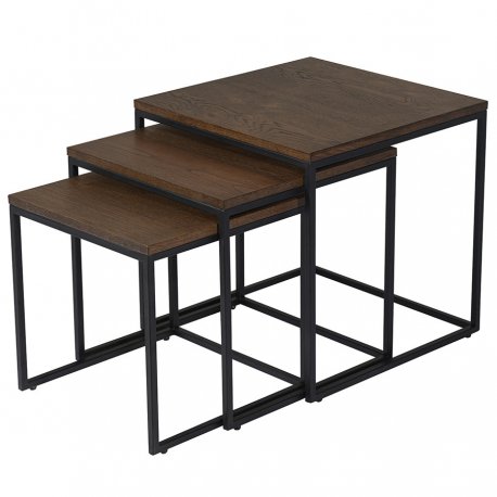Набор столиков unique furniture, rivoli, 3 шт, 50/45/40 см (куб)