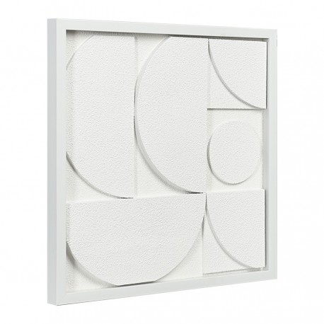 Панно декоративное с эффектом 3d minimalism, с белой рамой, 40х40 см