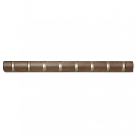 Вешалка настенная flip, 84,5 см, коричневая, 8 крючков