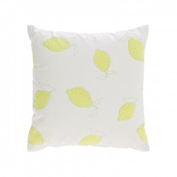 Чехол для подушки Etel 100% белый с желтыми лимонами 45 x 45 cm