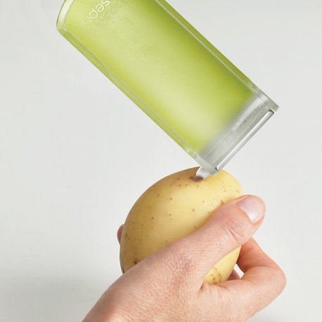 Овощечистка с горизонтальным гладким лезвием и емкостью для очисток peelstore, зеленая