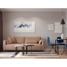 Панно декоративное с ручной росписью by feel, 140х70 см, серо-голубое