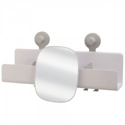Органайзер для душа с зеркалом easystore, 40 см, белый