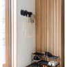 Вешалка настенная sticks, 49,3 см, черная, 5 крючков