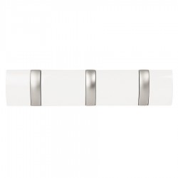 Вешалка настенная flip, 30,5 см, белая, 3 крючка