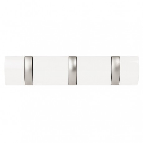 Вешалка настенная flip, 30,5 см, белая, 3 крючка