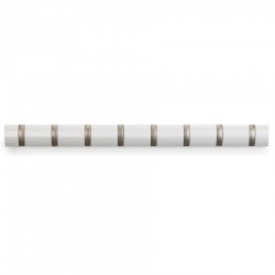 Вешалка настенная flip, 84,5 см, белая, 8 крючков