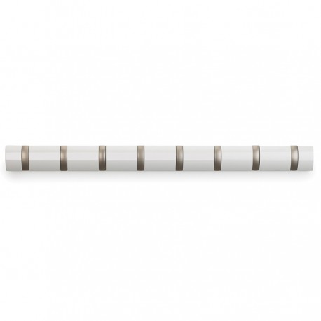 Вешалка настенная flip, 84,5 см, белая, 8 крючков