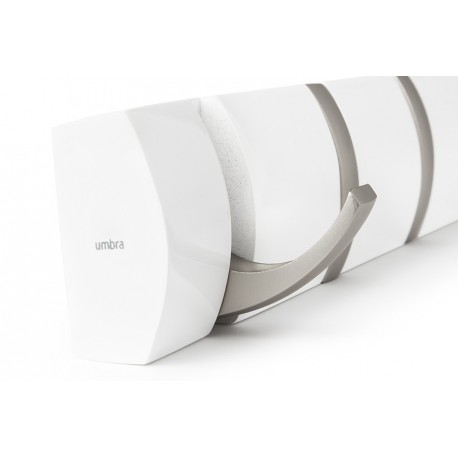 Вешалка настенная flip, 84,5 см, белая, 8 крючков