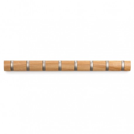 Вешалка настенная flip, 84,5 см, натуральное дерево, 8 крючков