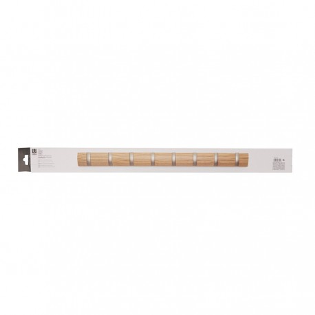 Вешалка настенная flip, 84,5 см, натуральное дерево, 8 крючков