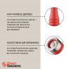 Мельница для соли smart solutions, 20 см, красная матовая