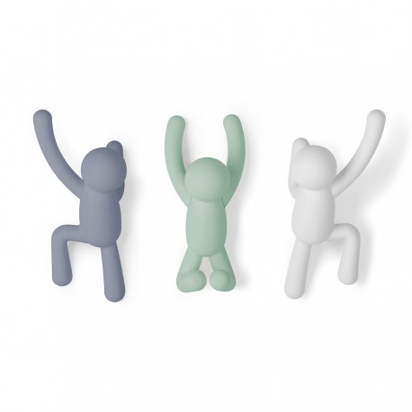 Набор крючков buddy, серый, 3 шт.