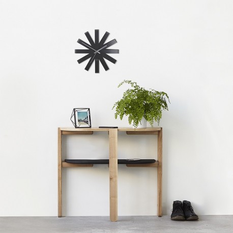 Часы настенные ribbon, D30,5 см, черныe