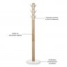 Вешалка напольная flapper, 169 см, белая/дерево