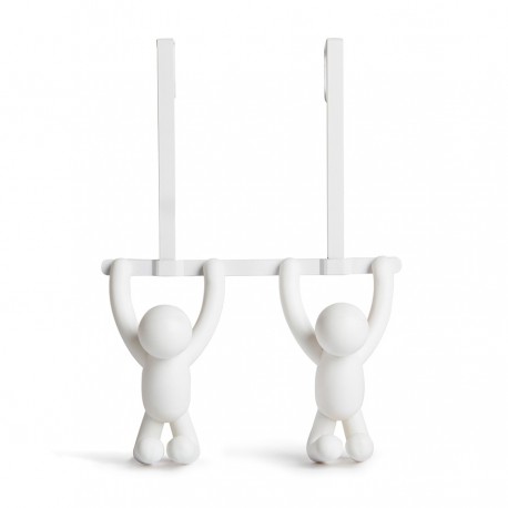 Вешалка надверная buddy, 21,6 см, белая, 2 крючка