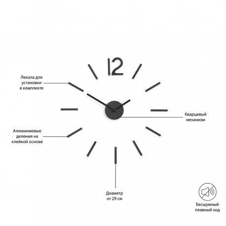 Часы настенные blink, черные