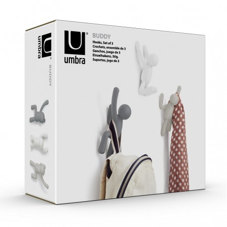 Набор крючков buddy серый, 3 шт.