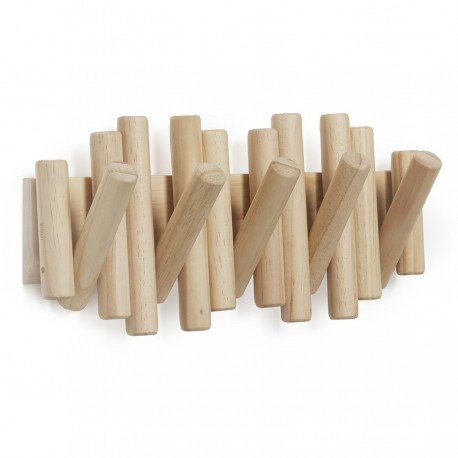 Вешалка настенная picket, 5 крючков, натуральное дерево