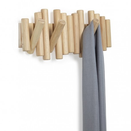 Вешалка настенная picket, 5 крючков, натуральное дерево