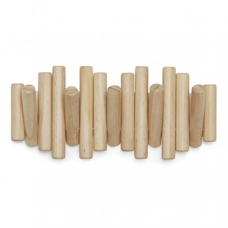 Вешалка настенная picket, 5 крючков, натуральное дерево