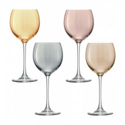 Набор бокалов для вина polka, 400 мл, разноцветный, 4 шт