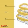Набор контейнеров для запекания и хранения smart solutions, желтый, 3 шт