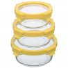 Набор круглых контейнеров для запекания и хранения smart solutions, желтый, 3 шт