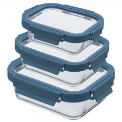 Набор контейнеров для запекания и хранения smart solutions, темно-синий, 3 шт