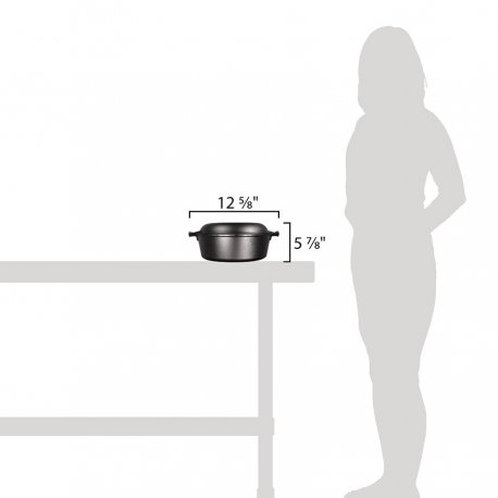 Жаровня-сковорода чугунная, D26 см, 4,7 л