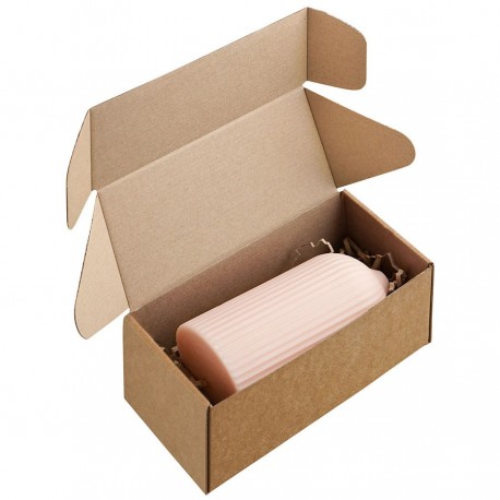 Свеча декоративная бежево-розового цвета из коллекции edge, 16,5 см