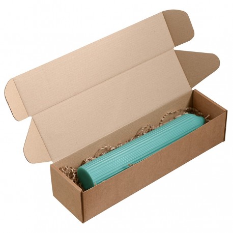 Свеча декоративная бирюзового цвета из коллекции edge, 25,5см