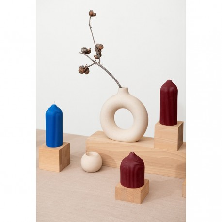 Свеча декоративная бордового цвета из коллекции edge, 10,5см